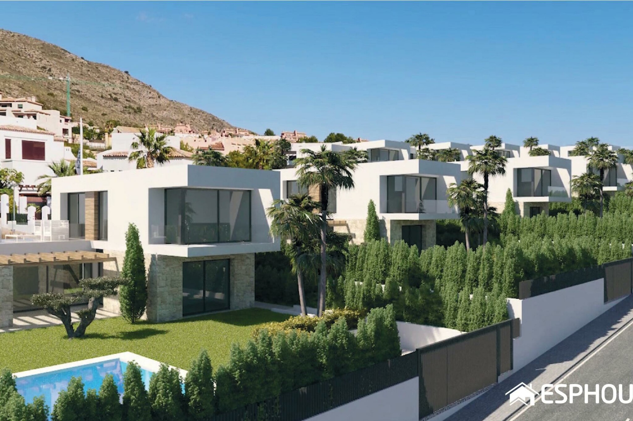 SEAVIEW 5. Freistehende Villen in Sierra Cortina, 5 Minuten von Benidorm entfernt.