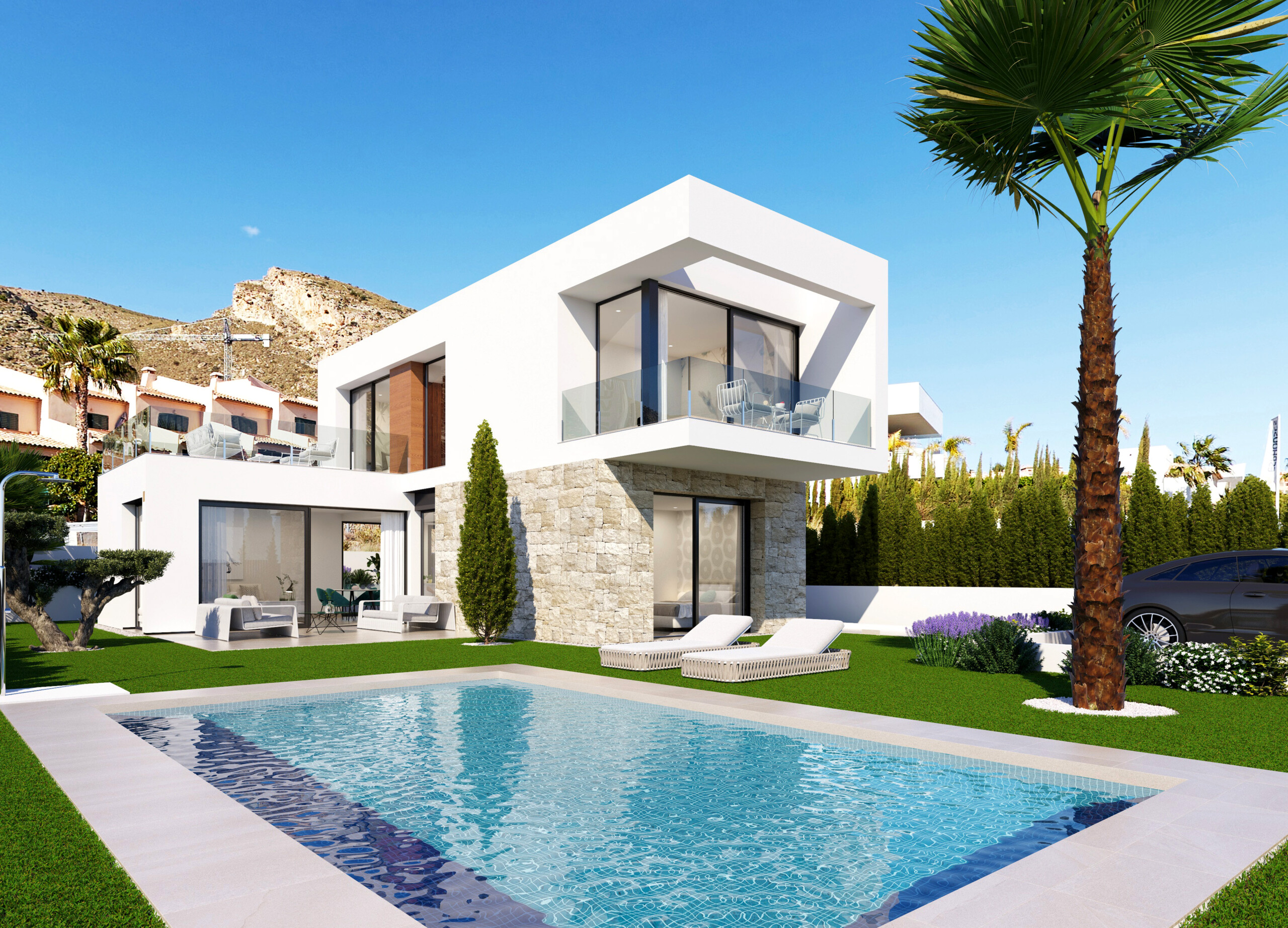 Neubauprojekt in Finestrat Sierra Cortina: Seaview 6 (Freistehende Villen)