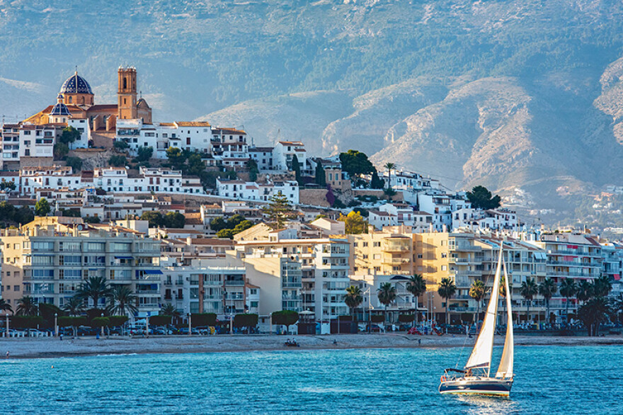 Nautischer Sport, Hafen und Promenade von Altea